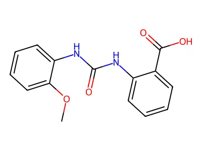 2-[(2-methoxyphenyl)carbamoylamino]benzoic Acid structure