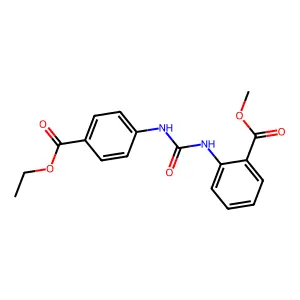 Methyl 2-[(4-ethoxycarbonylphenyl)carbamoylamino]benzoate structure