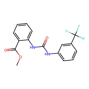 Methyl 2-[[3-(trifluoromethyl)phenyl]carbamoylamino]benzoate structure