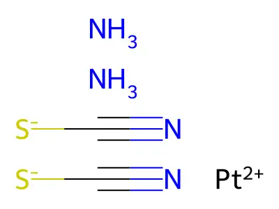 (SP-4-2)-Diamminebis(thiocyanato-kappaS)platinum structure