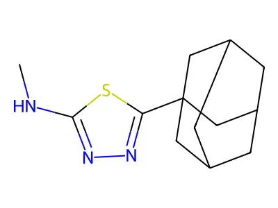 5-(1-adamantyl)-N-methyl-1,3,4-thiadiazol-2-amine structure