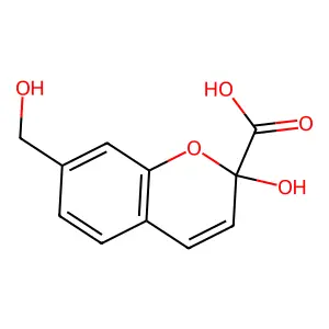 2-Hydroxy-7-hydroxymethylchromene-2-carboxylate structure