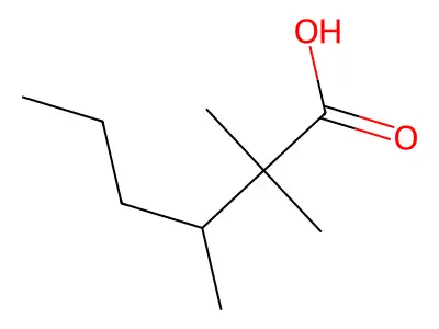 2,2,3-三甲基己酸 structure