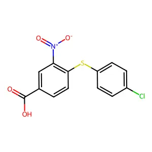 4-[(4-Chlorophenyl)thio]-3-nitrobenzoic acid structure