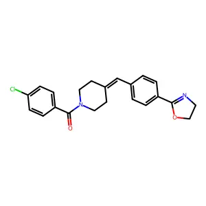 1-(4-Chlorobenzoyl)-4-((4-(2-oxazolin-2-yl) benzylidene))piperidine structure
