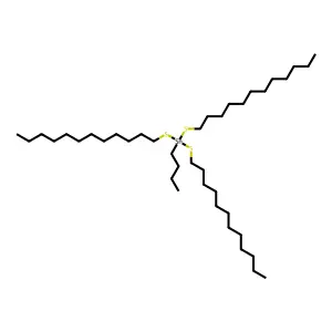 Butyltris(dodecylthio)stannane structure