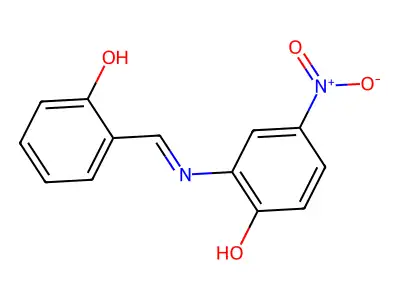 alpha-(2-Hydroxy-5-nitrophenylimino)-o-cresol structure