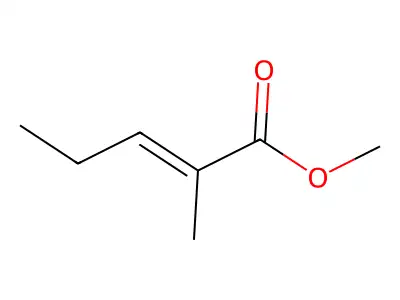 Methyl trans-2-methyl-2-pentenoate structure