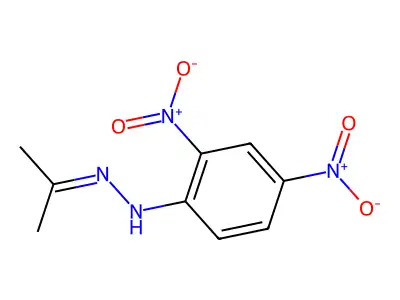 2-Propanone, 2-(2,4-dinitrophenyl)hydrazone structure