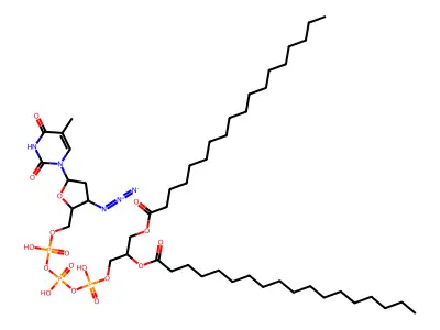 3'-Azido-3'-deoxythymidine triphosphate distearoylglycerol structure