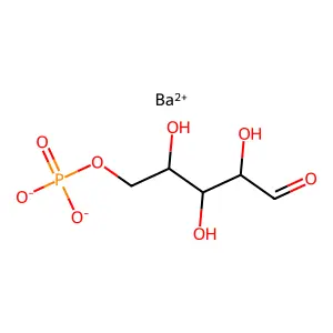 D-Ribose, 5-(dihydrogen phosphate), barium salt (1:1) structure