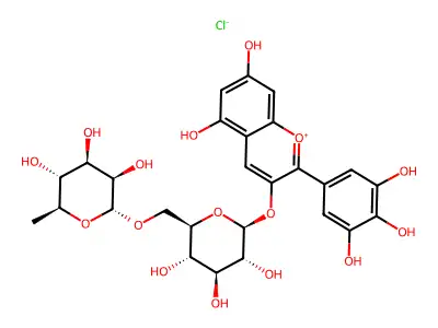 Delphinidin 3-rutinoside structure