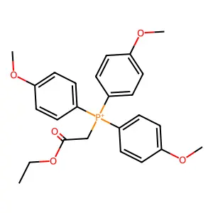 Ethyl (tris(4-methoxyphenyl)phosphoranyl)acetate structure