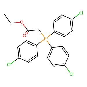 Ethyl (tris(4-chlorophenyl)phosphoranyl)acetate structure