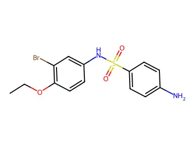 4-amino-N-(3-bromo-4-ethoxyphenyl)benzene-1-sulfonamide structure