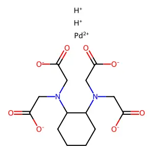 钯环己烷二胺四乙酸 structure