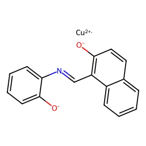 (1-(((2-羟苯基)亚胺)甲基)-2-萘酚(2-)-N,O,O')铜 structure
