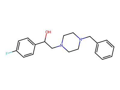 2-(4-Benzyl-1-piperazinyl)-1-(4-fluorophenyl)ethanol structure