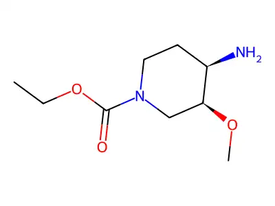 Ethyl 4-amino-3-methoxypiperidine-1-carboxylate structure