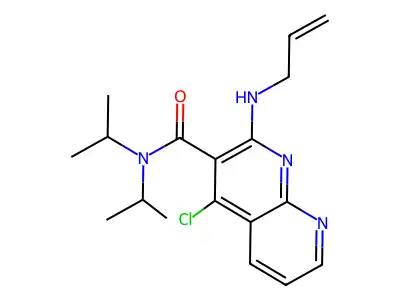 1,8-Naphthyridine-3-carboxamide, N,N-bis(1-methylethyl)-4-chloro-2-(2-propenylamino)- structure