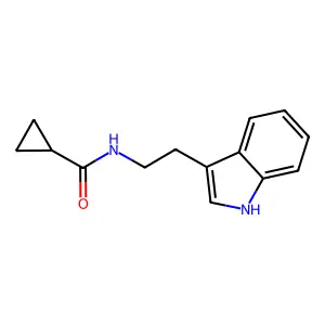 N-[2-(1H-indol-3-yl)ethyl]cyclopropanecarboxamide structure