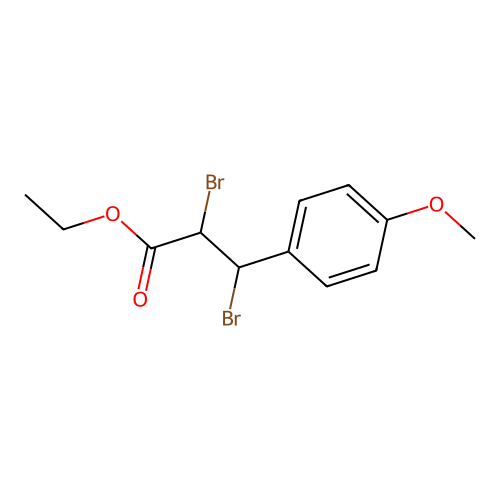 Ethyl 2,3-dibromo-3-(4-methoxyphenyl)propanoate structure