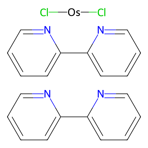 Osmium(2+) chloride--2,2'-bipyridine (1/2/2) structure