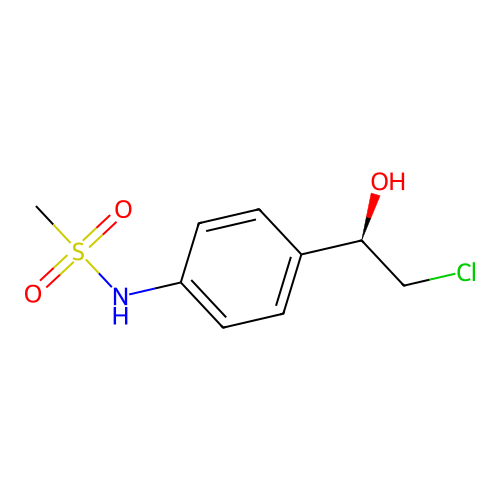 N-{4-[(1R)-2-chloro-1-hydroxyethyl]phenyl}methanesulfonamide structure