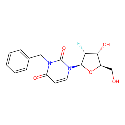 2'-Deoxy-2'-fluoro-3-(phenylmethyl)-Uridine structure
