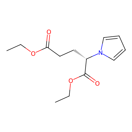 diethyl (2S)-2-pyrrol-1-ylpentanedioate structure
