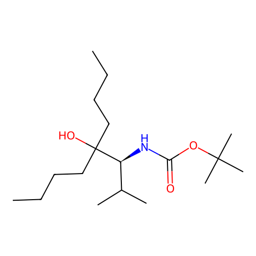 tert-Butyl [(3S)-4-butyl-4-hydroxy-2-methyloctan-3-yl]carbamate structure
