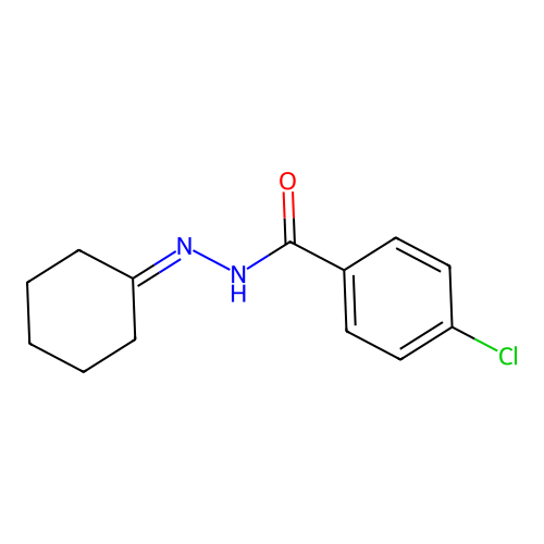 4-氯-N-环己亚基苯甲酰肼 structure