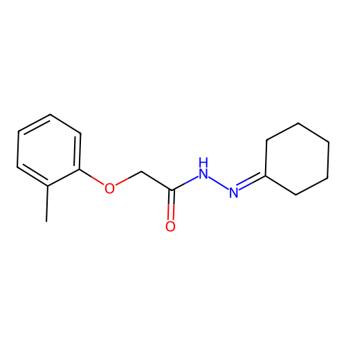 N'-Cyclohexylidene-2-(2-methylphenoxy)acetohydrazide structure