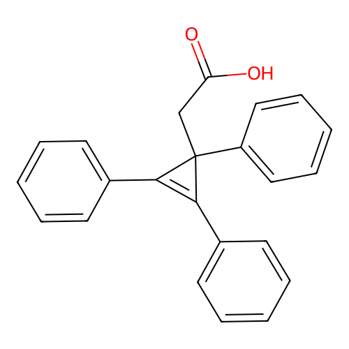 (1,2,3-Triphenyl-2-cyclopropen-1-yl)acetic acid structure