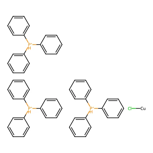 氯铜;三(三苯基磷杂鎓) structure