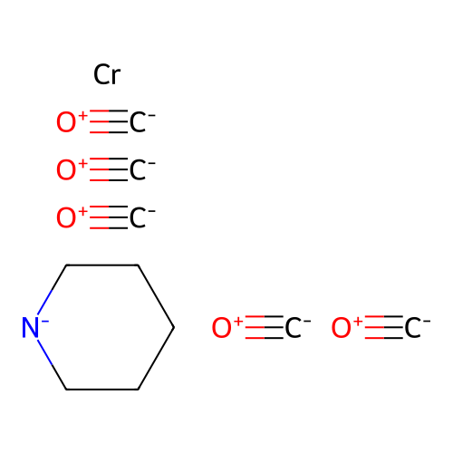Piperidinepentacarbonylchromium structure