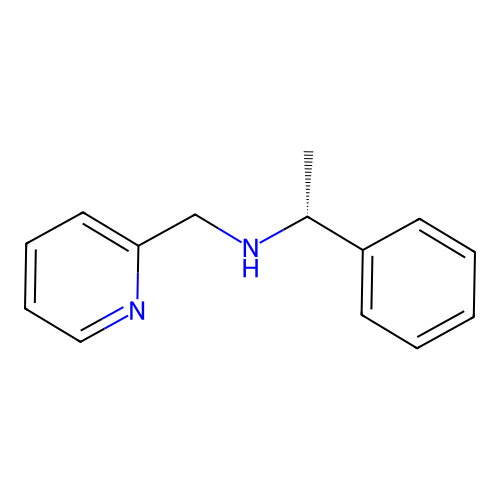 (1R)-1-phenyl-N-(pyridin-2-ylmethyl)ethanamine structure