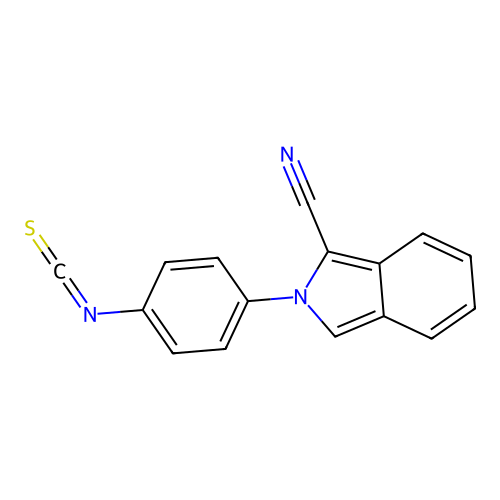 2H-Isoindole-1-carbonitrile, 2-(4-isothiocyanatophenyl)- structure