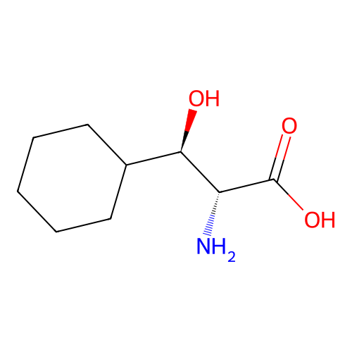 (2R,3R)-2-amino-3-cyclohexyl-3-hydroxypropanoic acid structure