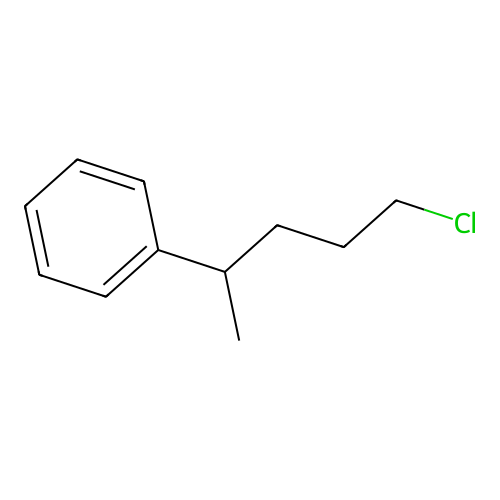 Benzene, (4-chloro-1-methylbutyl) structure