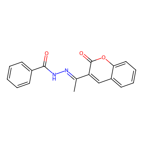 N'-[(1E)-1-(2-oxo-2H-chromen-3-yl)ethylidene]benzohydrazide structure