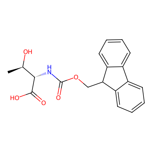 (2S,3R)-2-((((9H-fluoren-9-yl)methoxy)carbonyl)amino)-3-hydroxybutanoic acid structure