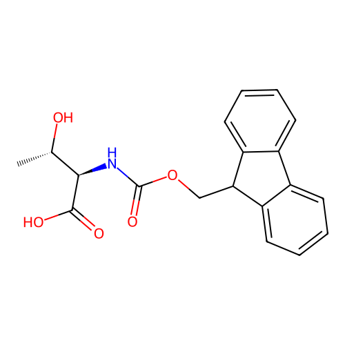 (2R,3S)-2-((((9H-fluoren-9-yl)methoxy)carbonyl)amino)-3-hydroxybutanoic acid structure