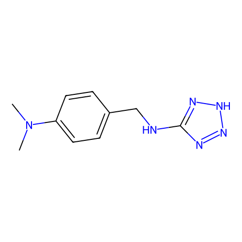 N-[4-(dimethylamino)benzyl]-1H-tetraazol-5-amine structure