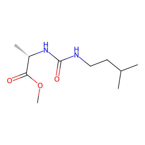 (S)-methyl 2-(3-isopentylureido)propanoate structure