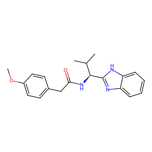 (S)-N-(1-(1H-benzo[d]imidazol-2-yl)-2-methylpropyl)-2-(4-methoxyphenyl)acetamide structure