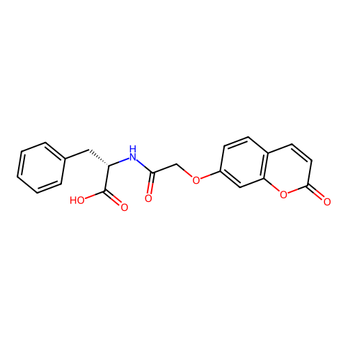 (S)-2-(2-((2-oxo-2H-chromen-7-yl)oxy)acetamido)-3-phenylpropanoic acid structure