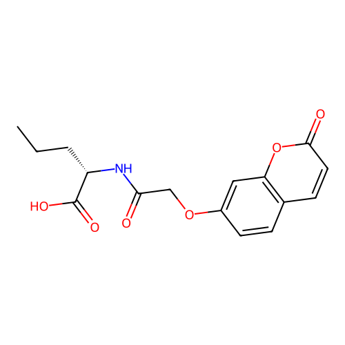 (S)-2-(2-((2-oxo-2H-chromen-7-yl)oxy)acetamido)pentanoic acid structure