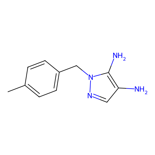 4,5-diamino-1-(4-methylbenzyl)-1H-pyrazole structure