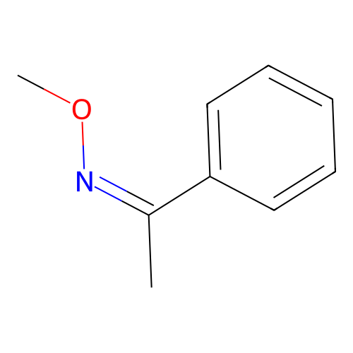 Acetophenone, O-methyloxime structure